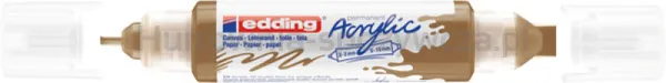 Marker Akrylowy 3D E-5400 Edding, Podwójny, 2-3 Mm, 5-10 Mm, Matowe Złoto