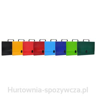Teczka-Pudełko Office Products, Pp, A4/5Cm, Z Rączką I Zamkiem, Mix Kolorów