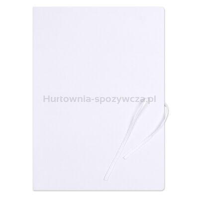 Teczka wiązana OFFICE PRODUCTS Premium, karton, A4, 350gsm, 3-skrz., biała