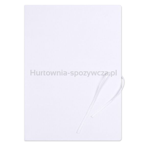 Teczka wiązana OFFICE PRODUCTS Premium, karton, A4, 350gsm, 3-skrz., biała