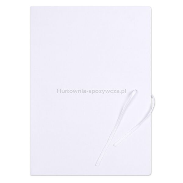 Teczka wiązana OFFICE PRODUCTS Premium, karton, A4, 350gsm, 3-skrz., biała