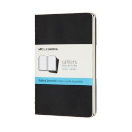 Moleskine Zestaw 3 Zeszytów Cahier Journals P (9x14cm) w kropki, 64 strony, czarny 