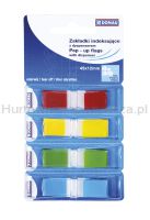 Donau Zakładki indeksujące PP, 12x45mm, 4x35 kart., mix kolorów 