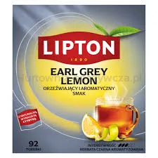 Lipton Herbata Earl Grey Lemon Czarna (92 Torebki)