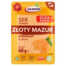 Mlekpol Ser Złoty Mazur Plastry 400G