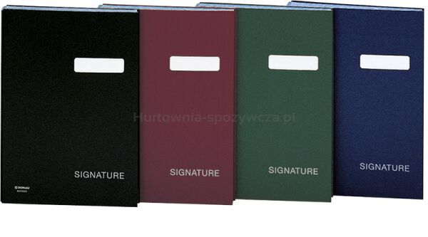 Teczka do podpisu DONAU, karton/PP, A4, 450gsm, 20-przegr., bordowa - 2