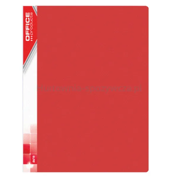 Office Products Teczka Ofertowa Pp, A4, 620Mikr., 30 Koszulek, Czerwona 