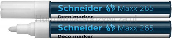 Marker kredowy SCHNEIDER Maxx 265 Deco, okrągły, 2-3mm, biały