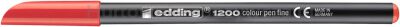 Pisak z cienką końcówką e-1200 EDDING, 1mm, czerwony