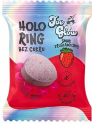 HOLOPOPS lizak "pierścień" bez cukru o smaku truskawkowym 6g (opak. zbiorcze)