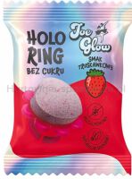 HOLOPOPS lizak "pierścień" bez cukru o smaku truskawkowym 6g (opak. zbiorcze)