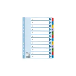 Esselte Przekładki kartonowe Mylar A4  biały 1-12