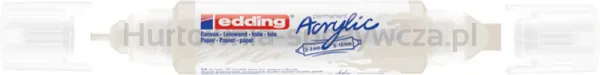 Edding Marker Akrylowy 3D E-5400 Podwójny, 2-3 Mm, 5-10 Mm, Matowa Biel 