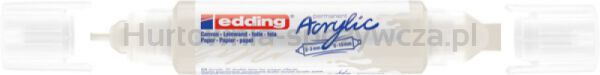 Edding Marker akrylowy 3D e-5400 podwójny, 2-3 mm, 5-10 mm, matowa biel 