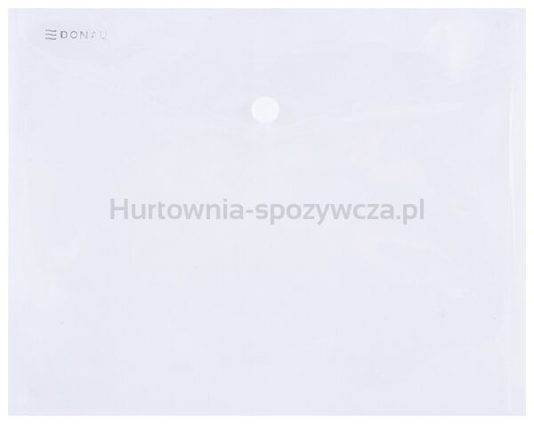 Donau Teczka kopertowa zatrzask, PP, C5, 180mikr., transparentna 
