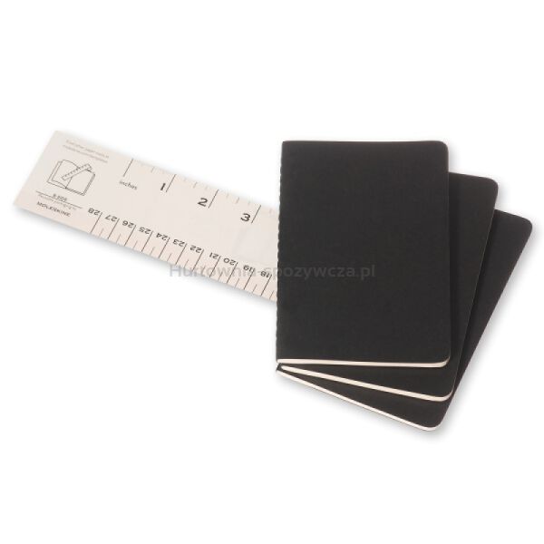 Moleskine Zestaw 3 Zeszytów Cahier Journals P (9x14cm) w linie, 64 strony, czarny  - 7
