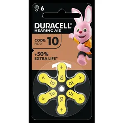 Duracell Baterie Do Aparatów Słuchowych Ha10 6 Szt.