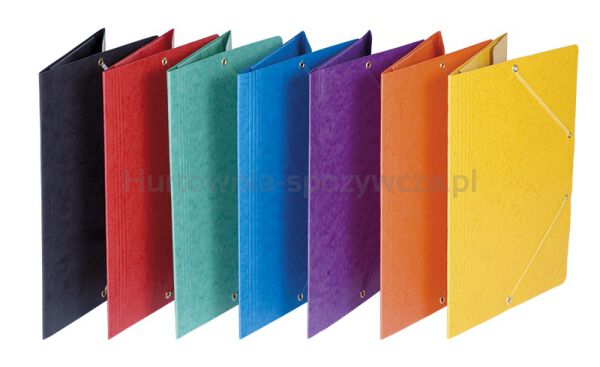 Donau Teczka z gumką preszpan, A4, 390gsm, 3-skrz., Czarna  - 2