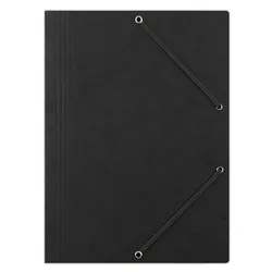 Donau Teczka z gumką preszpan, A4, 390gsm, 3-skrz., Czarna 
