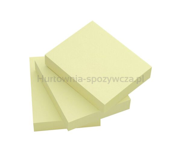 Bloczek samoprzylepny Q-CONNECT, 38x51mm, 3x100 kart., jasnożółty - 2
