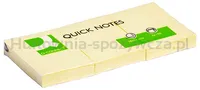 Bloczek samoprzylepny Q-CONNECT, 38x51mm, 3x100 kart., jasnożółty