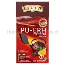 Big Active Herbata Czerwona Pu-Erh O Smaku Cytrynowym (Liściasta) 100G