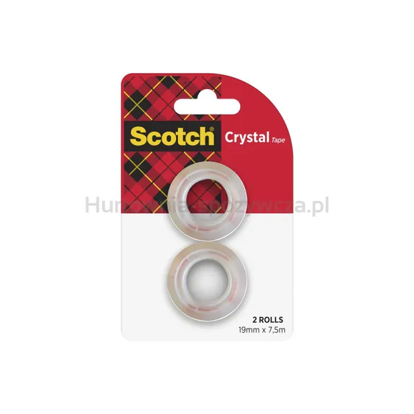Taśma biurowa SCOTCH® Crystal (6-1975R2), 19mm, 7,5m, 2szt.