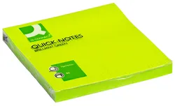 Q-Connect Bloczek Samoprzylepny Brilliant, 76X76Mm, 1X80 Kart., Zielony 