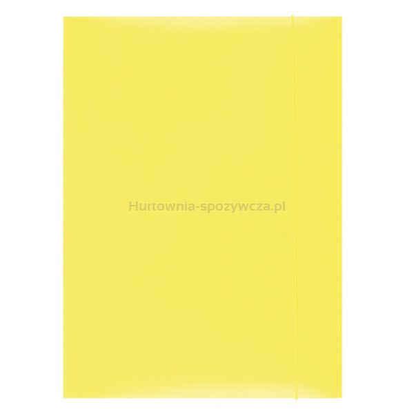 Office Products Teczka z gumką, karton, A4, 300gsm, 3-skrz., żółta 