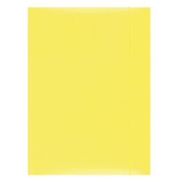 Office Products Teczka z gumką, karton, A4, 300gsm, 3-skrz., żółta 