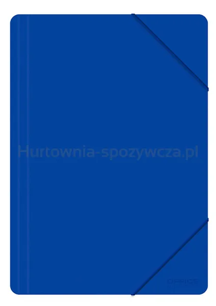 Office Products Teczka Z Gumką, A4, Pp, 500Mikr., 3-Skrz., Niebieska 