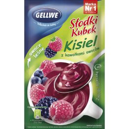 Gellwe Słodki Kubek Kisiel Z Kawałkami Owoców Owoce Leśne Z Witaminą C 30G