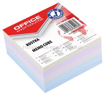 Office Products Kostka klejona, 85x85x40mm, mix kolorów 