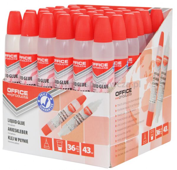 Office Products Klej w Płynie dwustronny, 43ml, transparentny  - 4