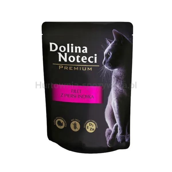 Dolina Noteci Premium Mokra karma saszetka dla kota filet z indyka 85g
