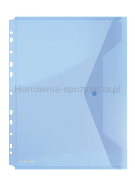 Donau Teczka kopertowa zatrzask, PP, A4, 200mikr., z europerforacją, niebieska 