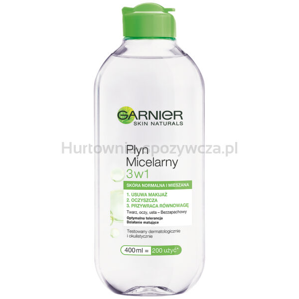 Garnier Płyn Micelarny 3W1 Skóra Normalna I Mieszana 400 Ml