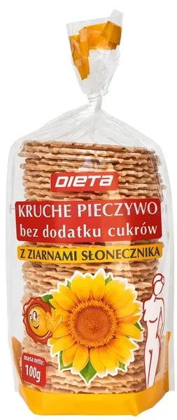 Kruche pieczywo ze słonecznikiem 100g