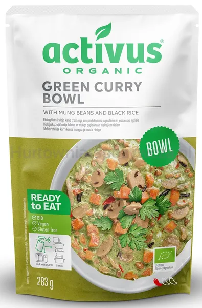 Danie Zielone Curry Z Fasolą Mung I Czarnym Ryżem Bezgl. Bio 283 G