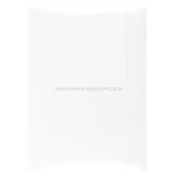 Office Products Teczka z gumką, karton, A4, 300gsm, 3-skrz., biała 