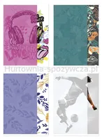 Zeszyt szkolny GIMBOO, A5, w kratkę, 60 kart., 70gsm, mix wzorów - 5