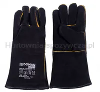 Rękawice spawalnicze DONAU SAFETY DS-WELMIG, MIG, skóra bydlęca, rozm. 10/XL, czarne - 3