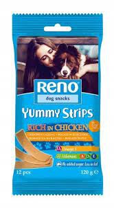 *Reno Yummy Strips  Rich In Chicken 120G