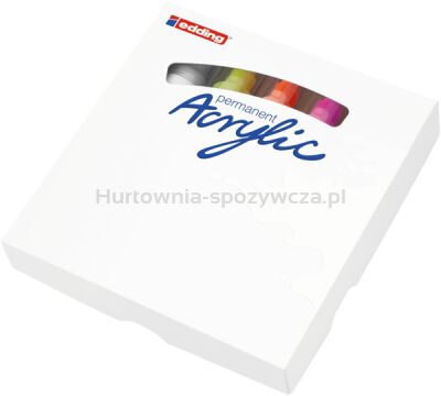 Marker akrylowy szeroki e-5000 EDDING, 5-10mm, 5 szt., mix kolorów neon