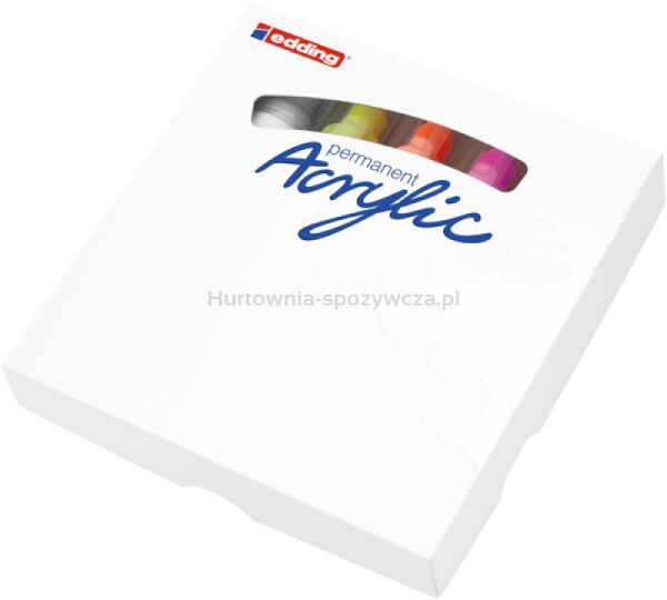 Marker akrylowy szeroki e-5000 EDDING, 5-10mm, 5 szt., mix kolorów neon