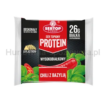 Sertop Ser topiony w plastrach protein z chili i bazylią 130 g 