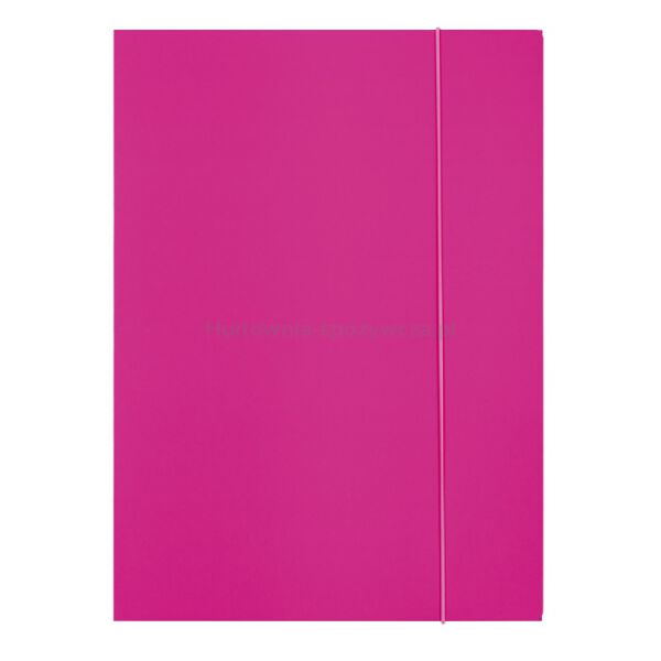 Teczka z gumką OFFICE PRODUCTS, Fluo soft touch, karton/lakier, A4, 320gsm, 3-skrz., mix kolorów - 3