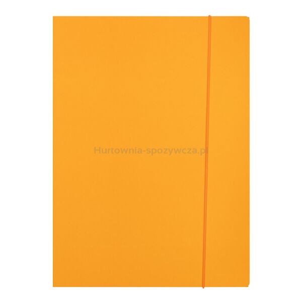 Teczka z gumką OFFICE PRODUCTS, Fluo soft touch, karton/lakier, A4, 320gsm, 3-skrz., mix kolorów - 4