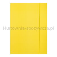 Teczka z gumką OFFICE PRODUCTS, Fluo soft touch, karton/lakier, A4, 320gsm, 3-skrz., mix kolorów - 6