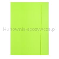 Teczka z gumką OFFICE PRODUCTS, Fluo soft touch, karton/lakier, A4, 320gsm, 3-skrz., mix kolorów - 2